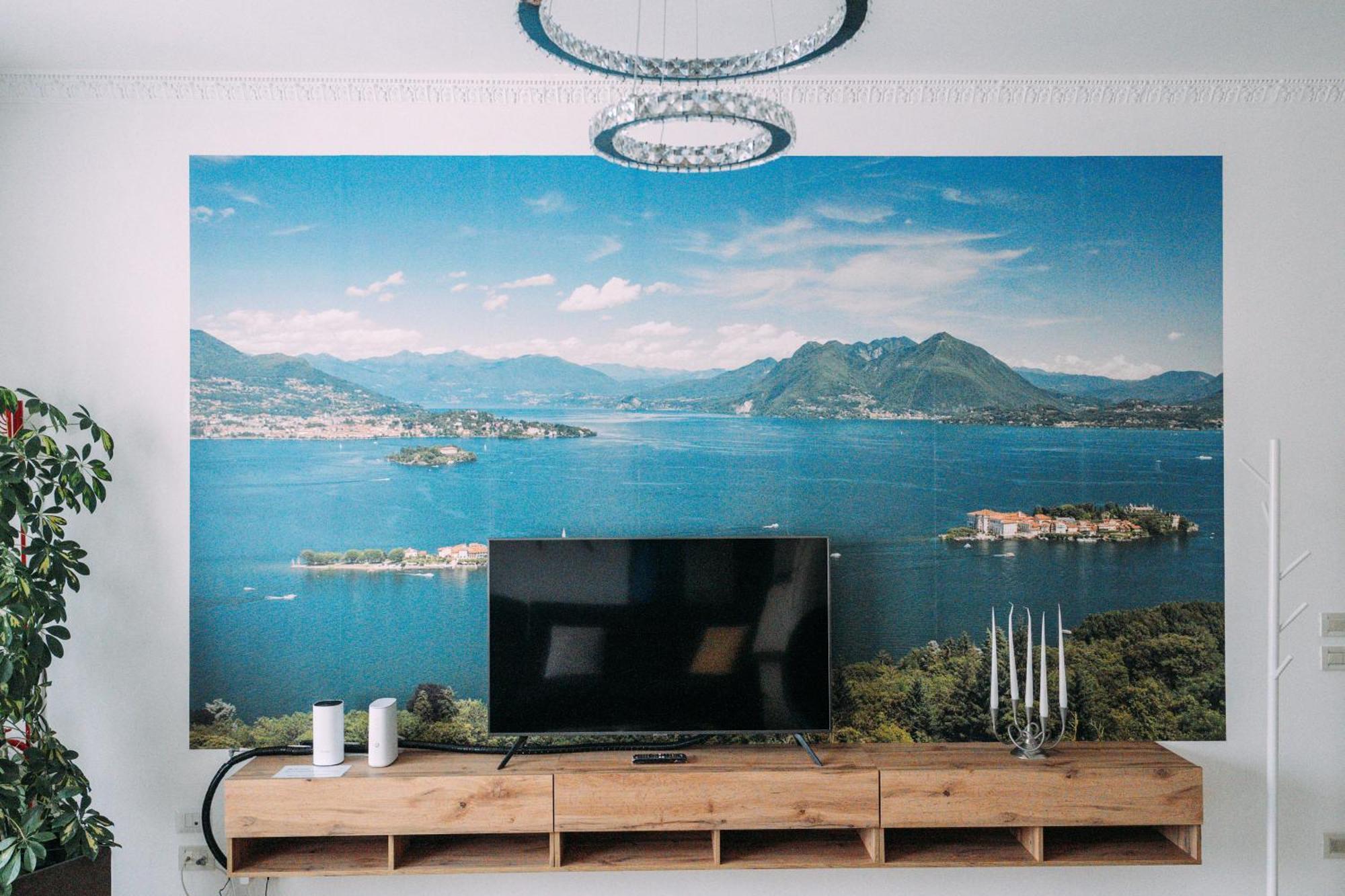 Family Apartment Vista Lago Stresa Bagian luar foto